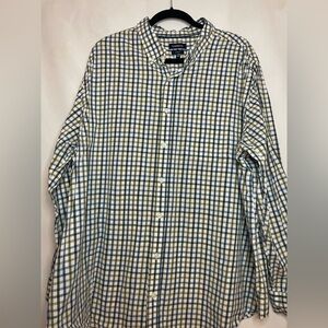 Croft & Barrow Easy Care Plaid Long Sleeve Button Front Shirt 2XB Z023